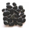 Black pebble, black polished pebble
