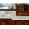White marble kitchen countertop