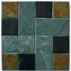 Multicolor slate mosaic slates