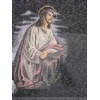 Black granite headstone