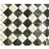 Jade Marble White with Green Marble Mosaic