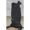 black cross granite tombstone