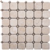 Octagon Noce Medium Travertine Mosaic