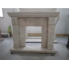 Travertine fireplace