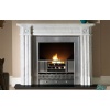 Carrara white marble Fireplace