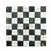 white mosaic mixed with black