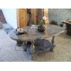 Stone tables and benchs