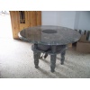 Round green marble table