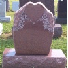 India red granite headstone