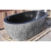 Blue limestone bathtub