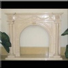 New Beige Marble Fireplace