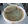 White onyx carved bathroom sink