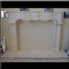White Limestone Fireplace