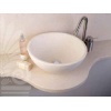 Bowl in Bianco Neve limestone