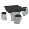 granite table set stone bench
