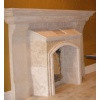 Fireplace Travertine dark mantle