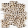 Interlocking White Mesh Pebble Tile
