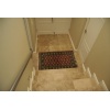Caffe Travertine staircase, unbullnosed