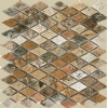 Scabos travertine small diamond mosaic