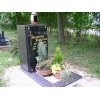 Granite grave markers, urns, marble statues