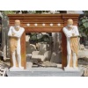 stone carving fireplace
