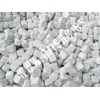 Rounded white marble cube