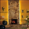 Lapidus Gold granite fireplace