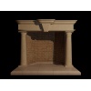 Athens with Full Round Columns Fireplace