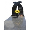 Twin Wave Design Granite Tombstone