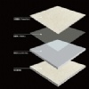 Porcelain travertine composite plate