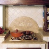 Embossment for kitchen, travertine chiaro