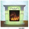 marble translucent fireplace