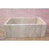 White travertine basin