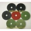 Flexible diamond wet polishing pads