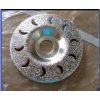 Vacuum brazed diamond cup wheel with holes