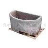 antique D-shape stone trough