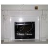 white fireplace