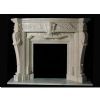 white fireplace