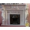 white Marble stone  fireplace