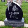 black granite headstone gravestone