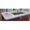 No pore crystallized glass—counter top