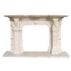 Natural White Marble Fireplace