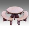 Garden dining table and benches
