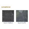 Lava Stone Black Temple Tiles