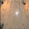 Bookmatched Atashkooh white travertine slab