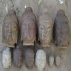 Imitation Antique Marble Buddha Head (SH371)
