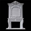 White Marble Wall Fireplace (MQ1) White Marble Wall Fireplace (MQ1)