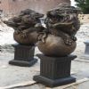Bronze Ball Lion on Marble Pedestal (SL516) Bronze Ball Lion on Marble Pedestal (SL516)