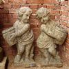 Artificial Antique Marble Child Flowerpot Sculpture (SH312)