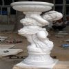 White Marble Child Lifting Flowerpot (SR061A) White Marble Child Lifting Flowerpot (SR061A)